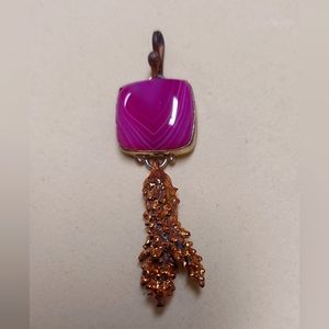 One of a kind semi precious stone pendant, made by artist Claudia Pandolfi.